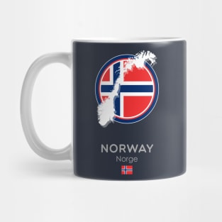 Norway Map and Flag Mug